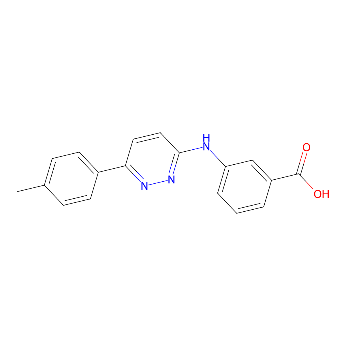 3-{[6-(4-Methylphenyl)pyridazin-3-YL]-amino}benzoic acid molecular structure, CAS 1119451-55-6