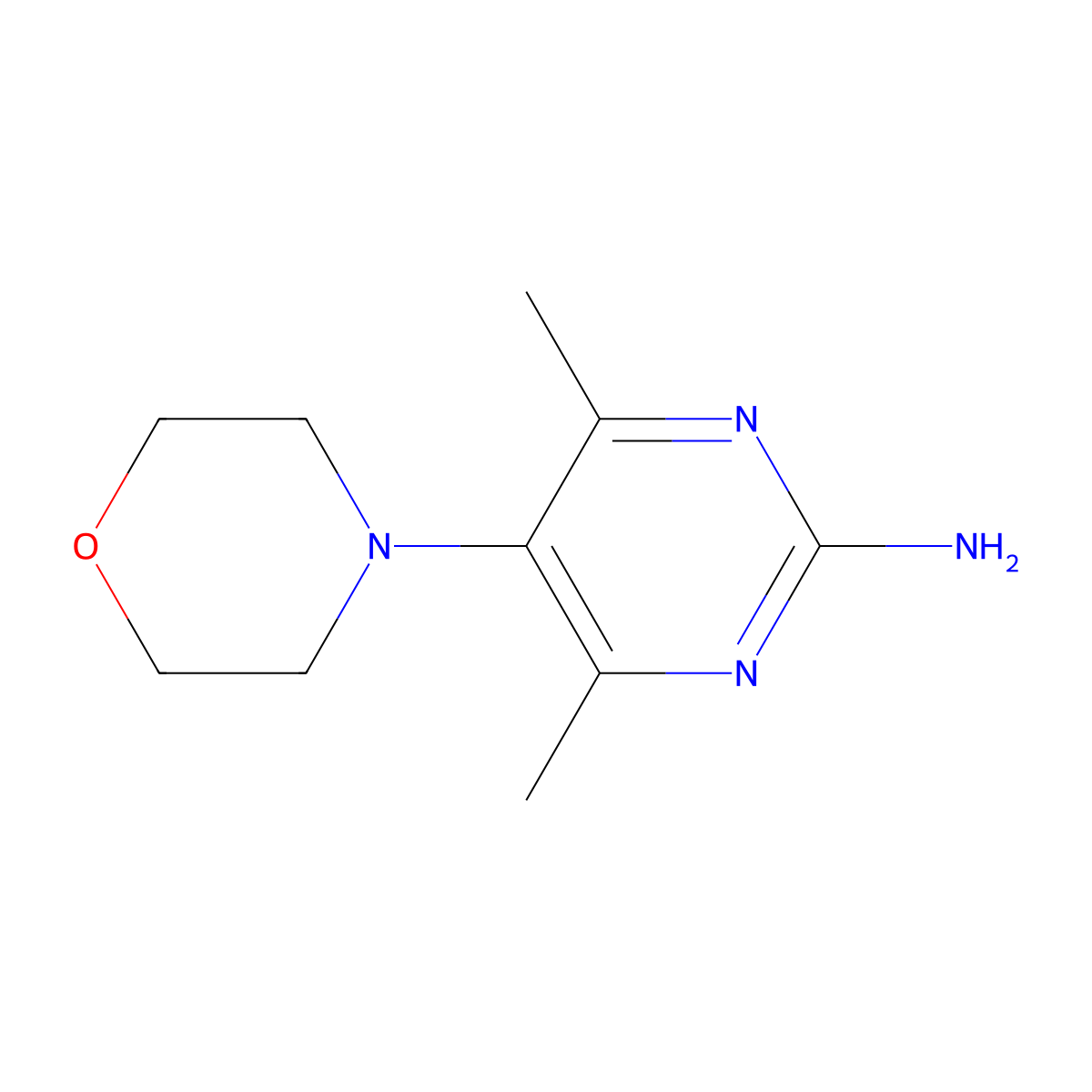 4,6-Dimethyl-5-morpholin-4-ylpyrimidin-2-amine molecular structure, CAS 1119451-57-8
