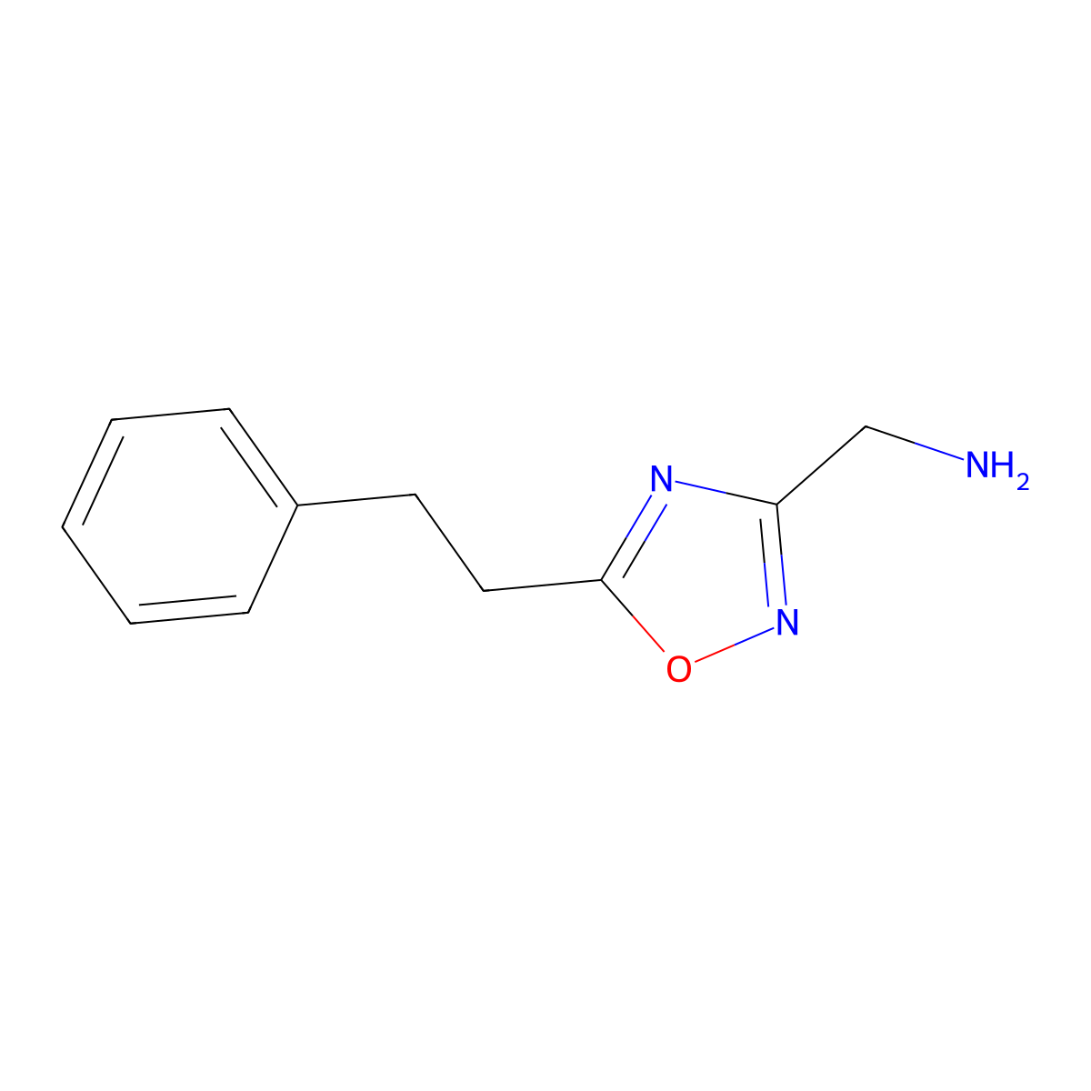 [5-(2-Phenylethyl)-1,2,4-oxadiazol-3-yl]methylamine molecular structure, CAS 1119452-02-6