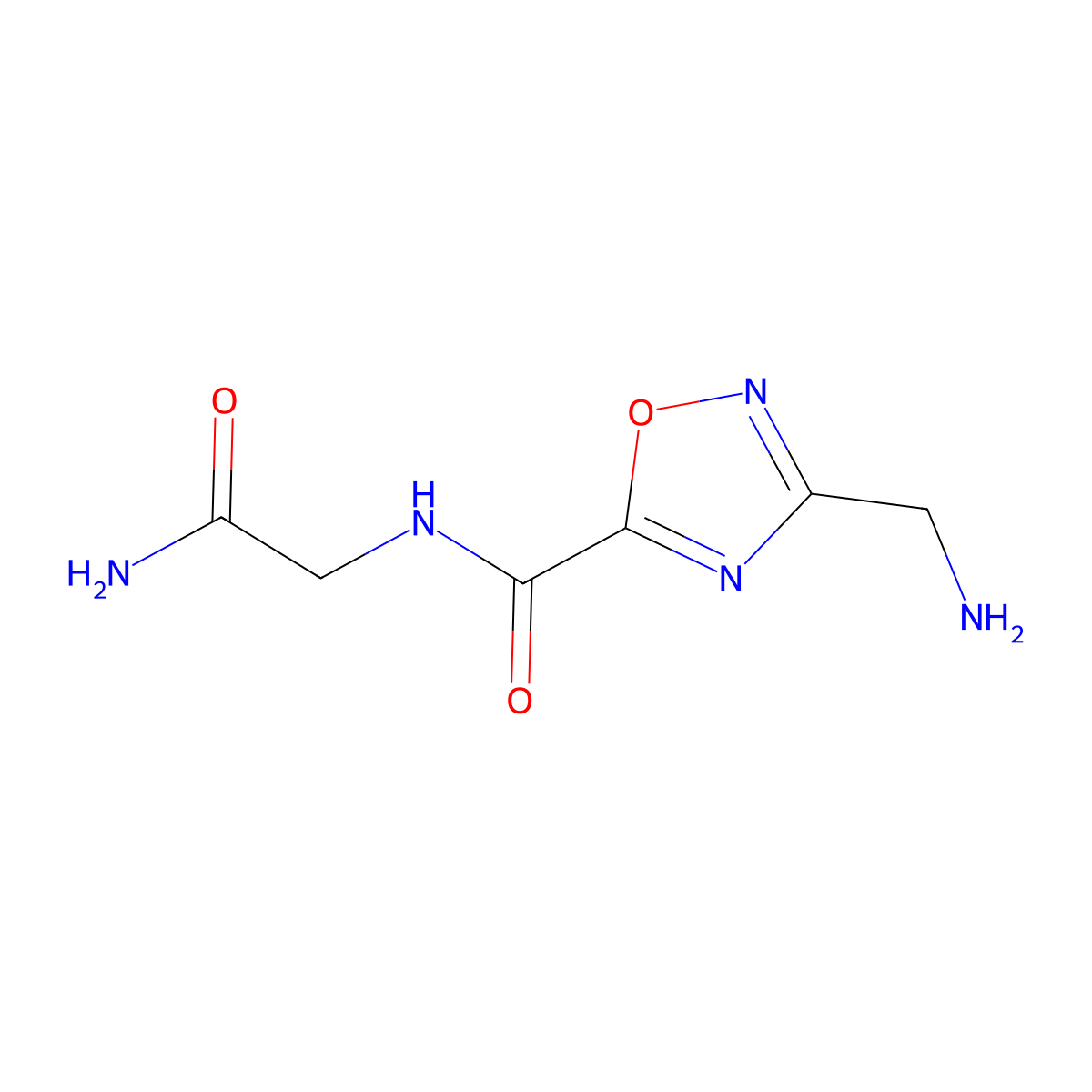 3-(aminomethyl)-N-(2-amino-2-oxoethyl)-1,2,4-oxadiazole-5-carboxamide molecular structure, CAS 1119452-03-7