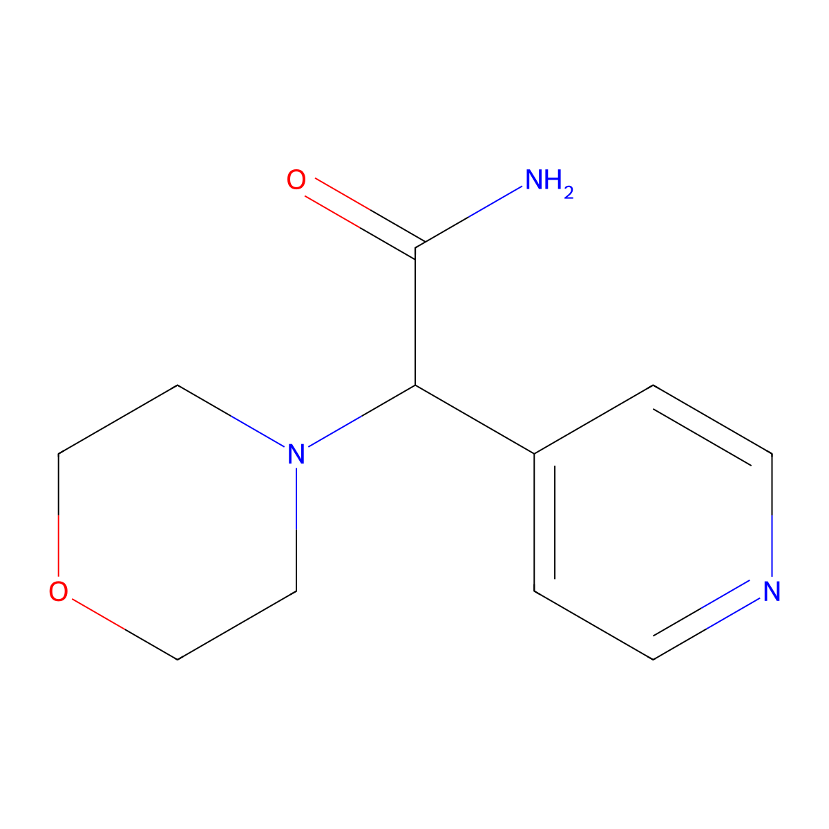 2-Morpholin-4-yl-2-pyridin-4-ylacetamide molecular structure, CAS 1119452-15-1