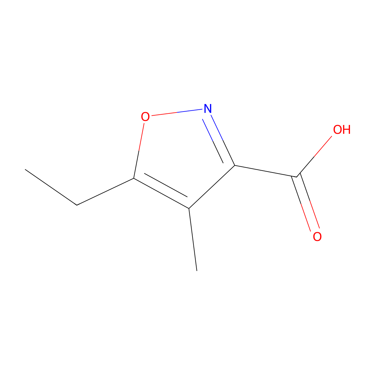 5-Ethyl-4-methyl-3-isoxazolecarboxylic acid molecular structure, CAS 1119452-16-2