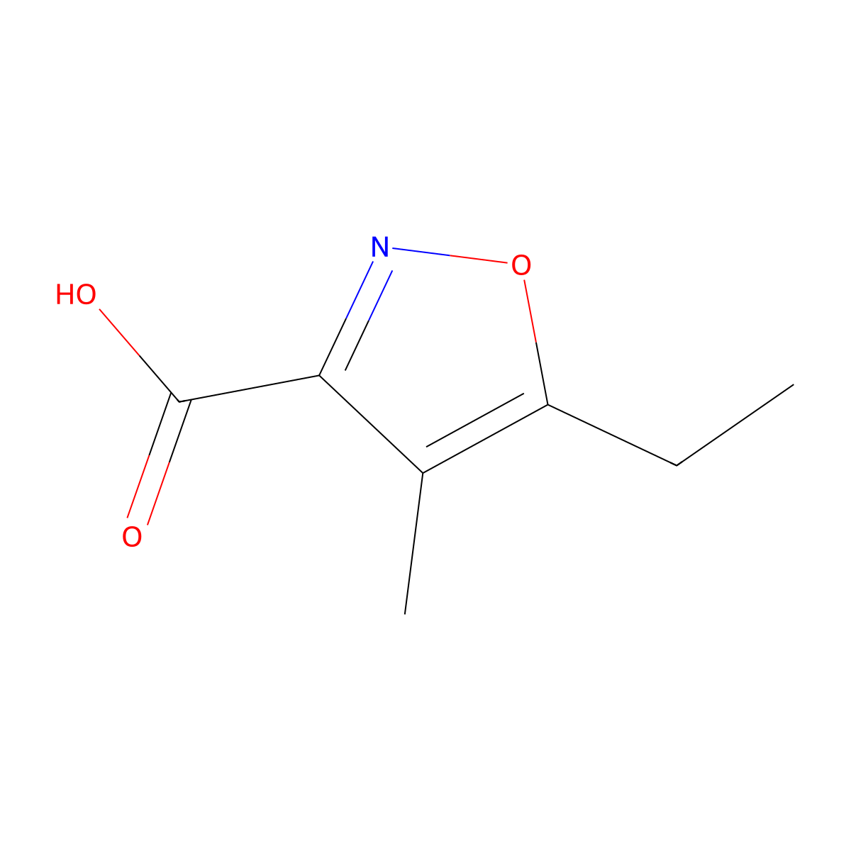5-Ethyl-4-methyl-3-isoxazolecarboxylic acid molecular structure, CAS 1119452-16-2