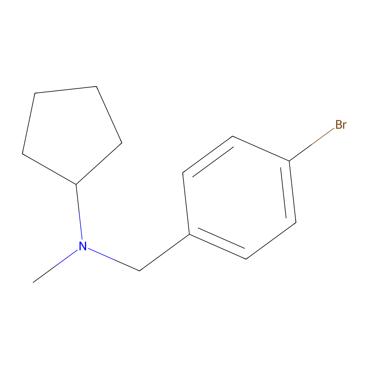 N-(4-bromobenzyl)-N-cyclopentyl-N-methylamine molecular structure, CAS 1119452-26-4