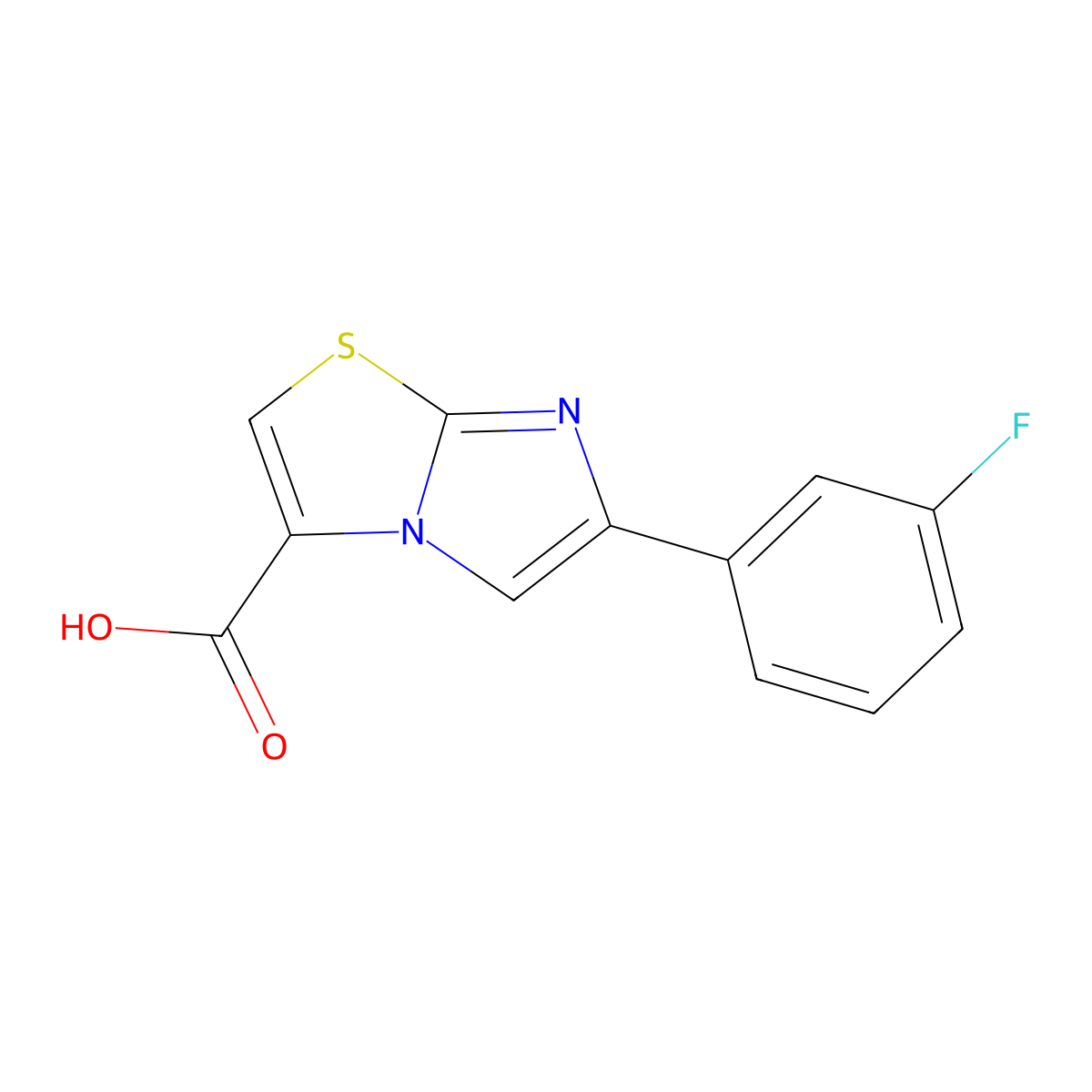 6-(3-Fluorophenyl)imidazo[2,1-b][1,3]thiazole-3-carboxylic acid molecular structure, CAS 1119452-29-7