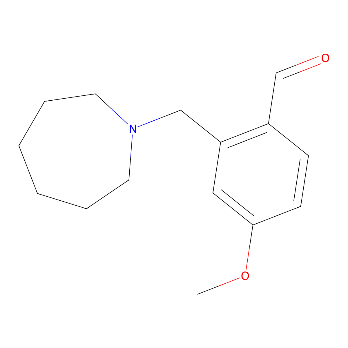 2-(Azepan-1-ylmethyl)-4-methoxybenzaldehyde molecular structure, CAS 1119452-30-0