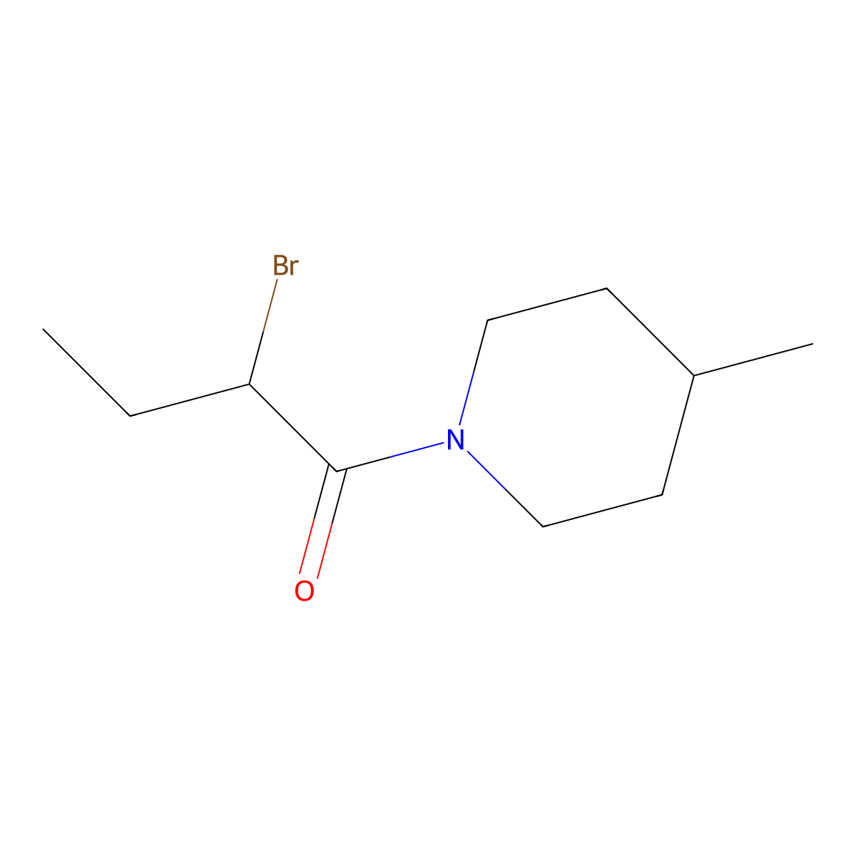 1-(2-Bromobutanoyl)-4-methylpiperidine molecular structure, CAS 1119452-32-2