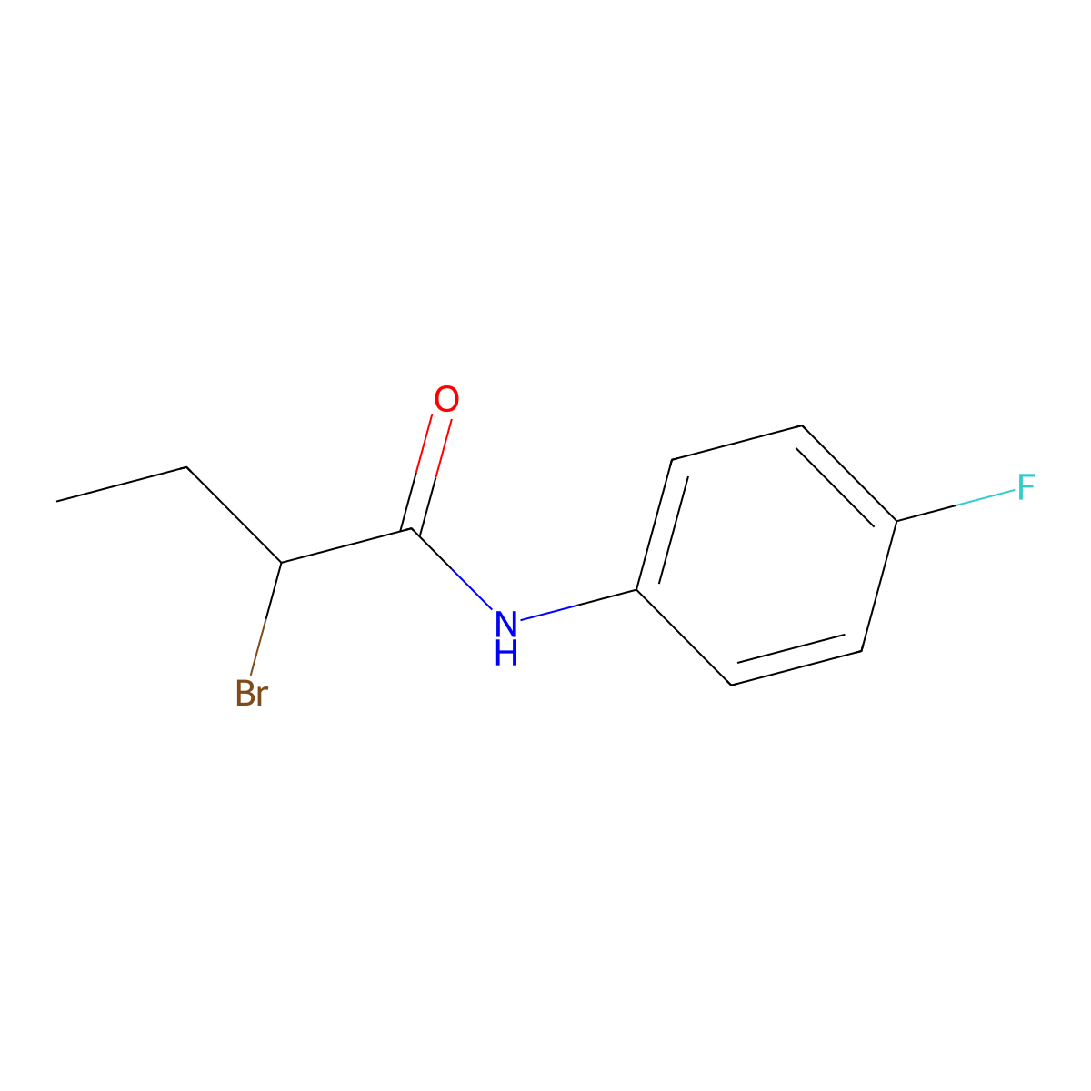 2-bromo-N-(4-fluorophenyl)butanamide molecular structure, CAS 1119452-35-5