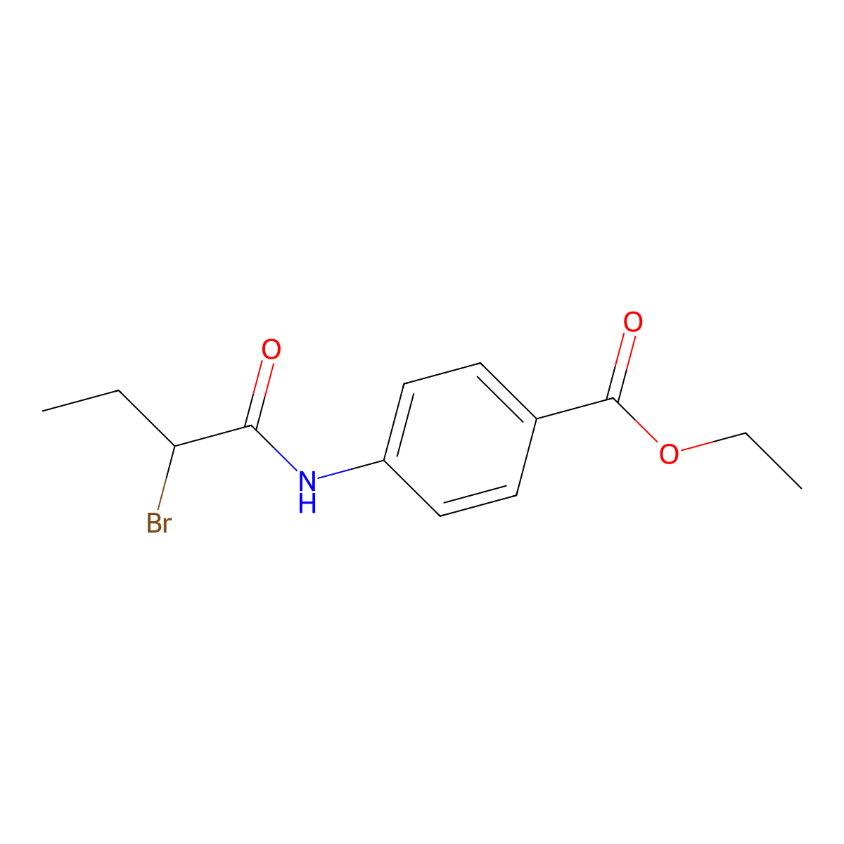 Ethyl 4-[(2-bromobutanoyl)amino]benzoate molecular structure, CAS 1119452-36-6