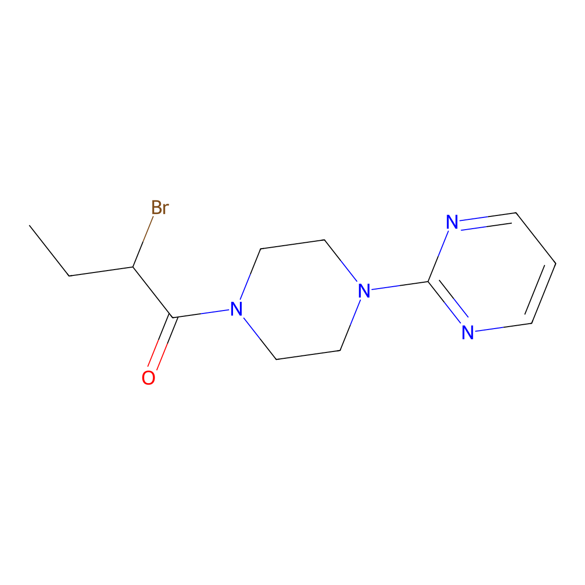 2-[4-(2-Bromobutanoyl)piperazin-1-yl]pyrimidine molecular structure, CAS 1119452-37-7