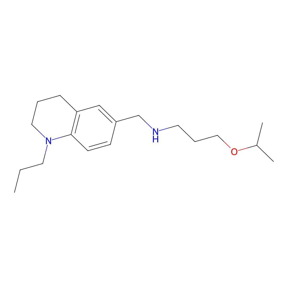 (3-Isopropoxypropyl)[(1-propyl-1,2,3,4-tetrahydroquinolin-6-yl)methyl]amine molecular structure, CAS 1119452-39-9
