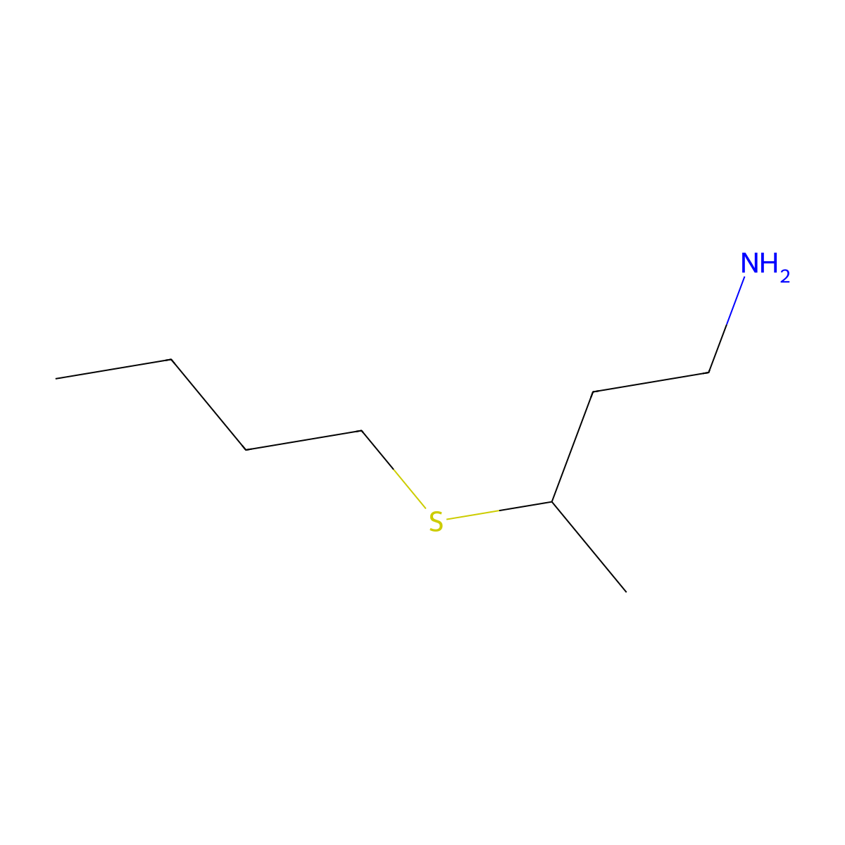 3-(Butylthio)butan-1-amine molecular structure, CAS 1119452-40-2