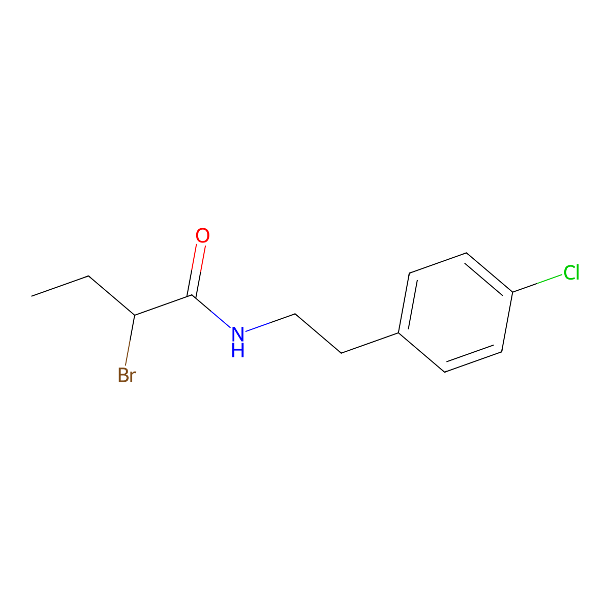 2-bromo-N-[2-(4-chlorophenyl)ethyl]butanamide molecular structure, CAS 1119452-43-5