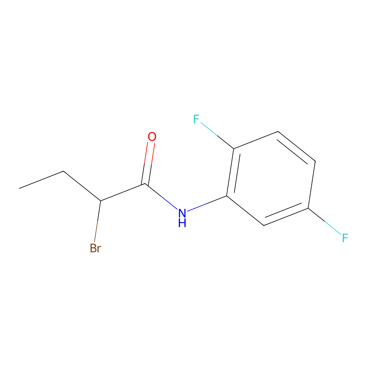 2-bromo-N-(2,5-difluorophenyl)butanamide molecular structure, CAS 1119452-44-6