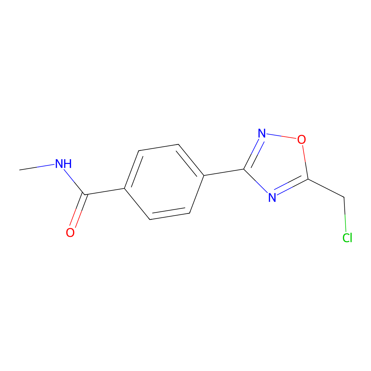 4-[5-(chloromethyl)-1,2,4-oxadiazol-3-yl]-N-methylbenzamide molecular structure, CAS 1119452-69-5