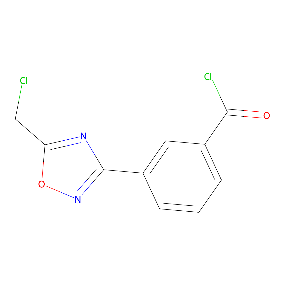 3-[5-(Chloromethyl)-1,2,4-oxadiazol-3-yl]benzoyl chloride molecular structure, CAS 1119452-71-9