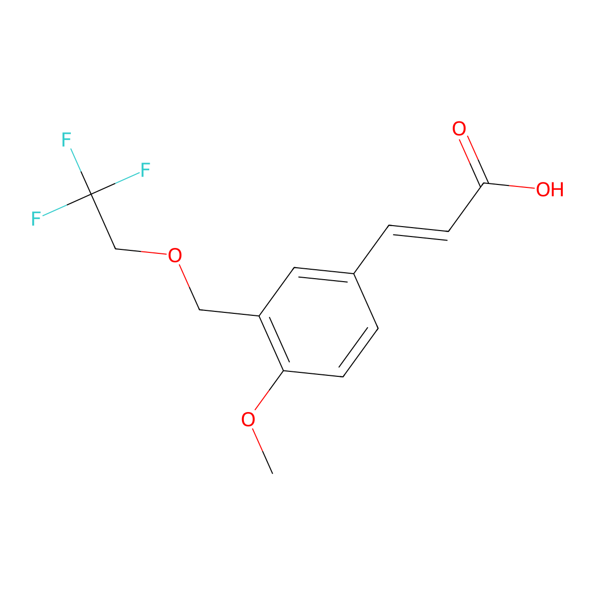 3-{4-Methoxy-3-[(2,2,2-trifluoroethoxy)methyl]phenyl}prop-2-enoic acid molecular structure, CAS 1119452-77-5
