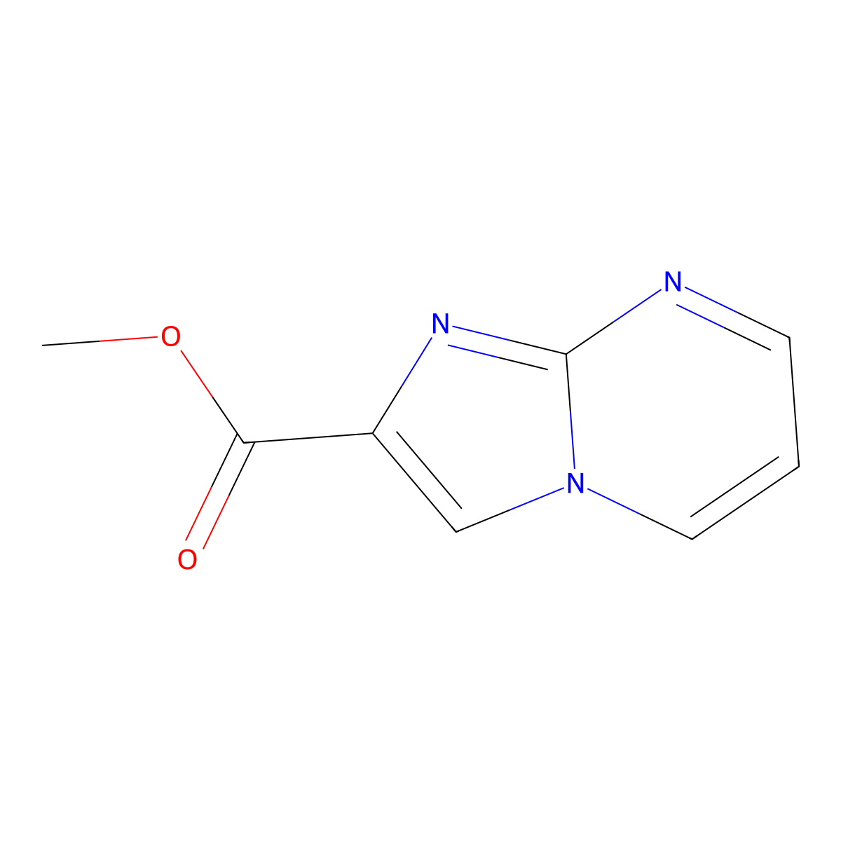 Methyl imidazo[1,2-a]pyrimidine-2-carboxylate molecular structure, CAS 1119452-82-2
