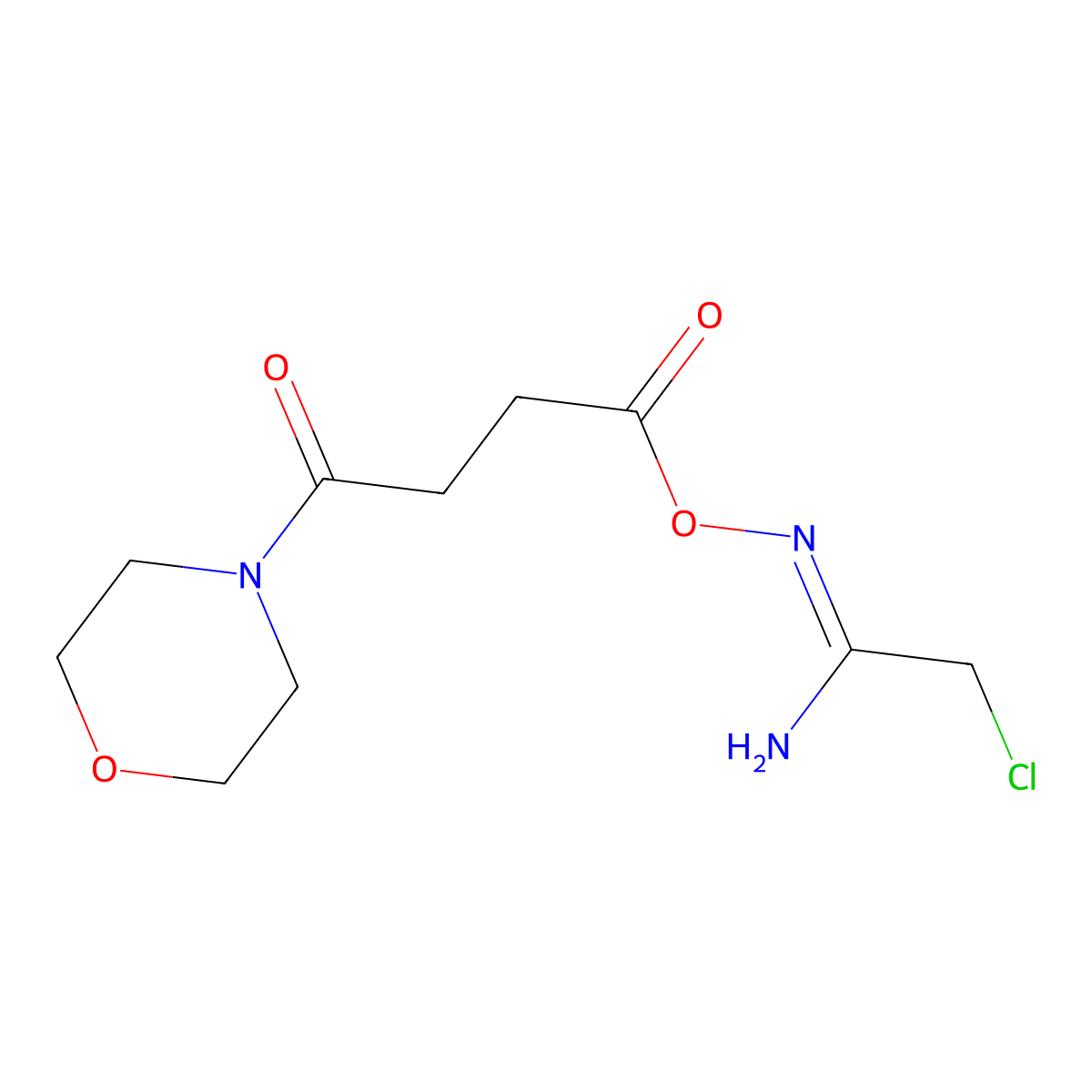 (1E)-2-chloro-N'-{[4-(morpholin-4-yl)-4-oxobutanoyl]oxy}ethanimidamide molecular structure, CAS 1119452-85-5
