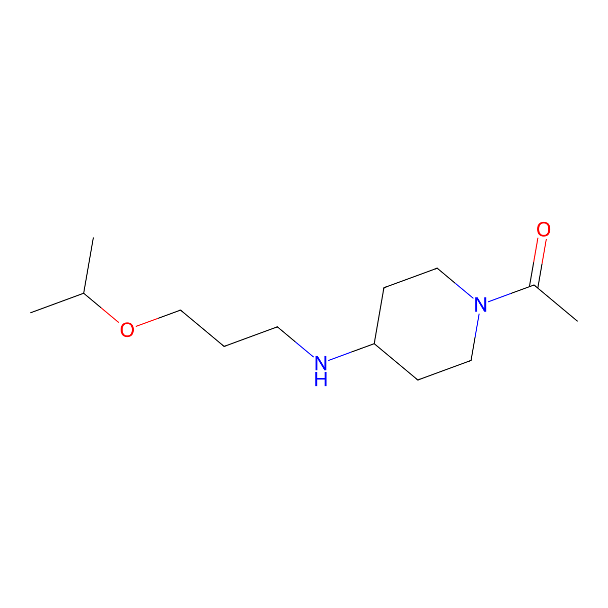 1-acetyl-N-(3-isopropoxypropyl)piperidin-4-amine molecular structure, CAS 1119452-88-8