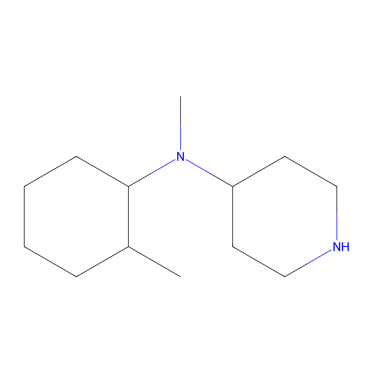N-methyl-N-(2-methylcyclohexyl)piperidin-4-amine molecular structure, CAS 1119452-90-2