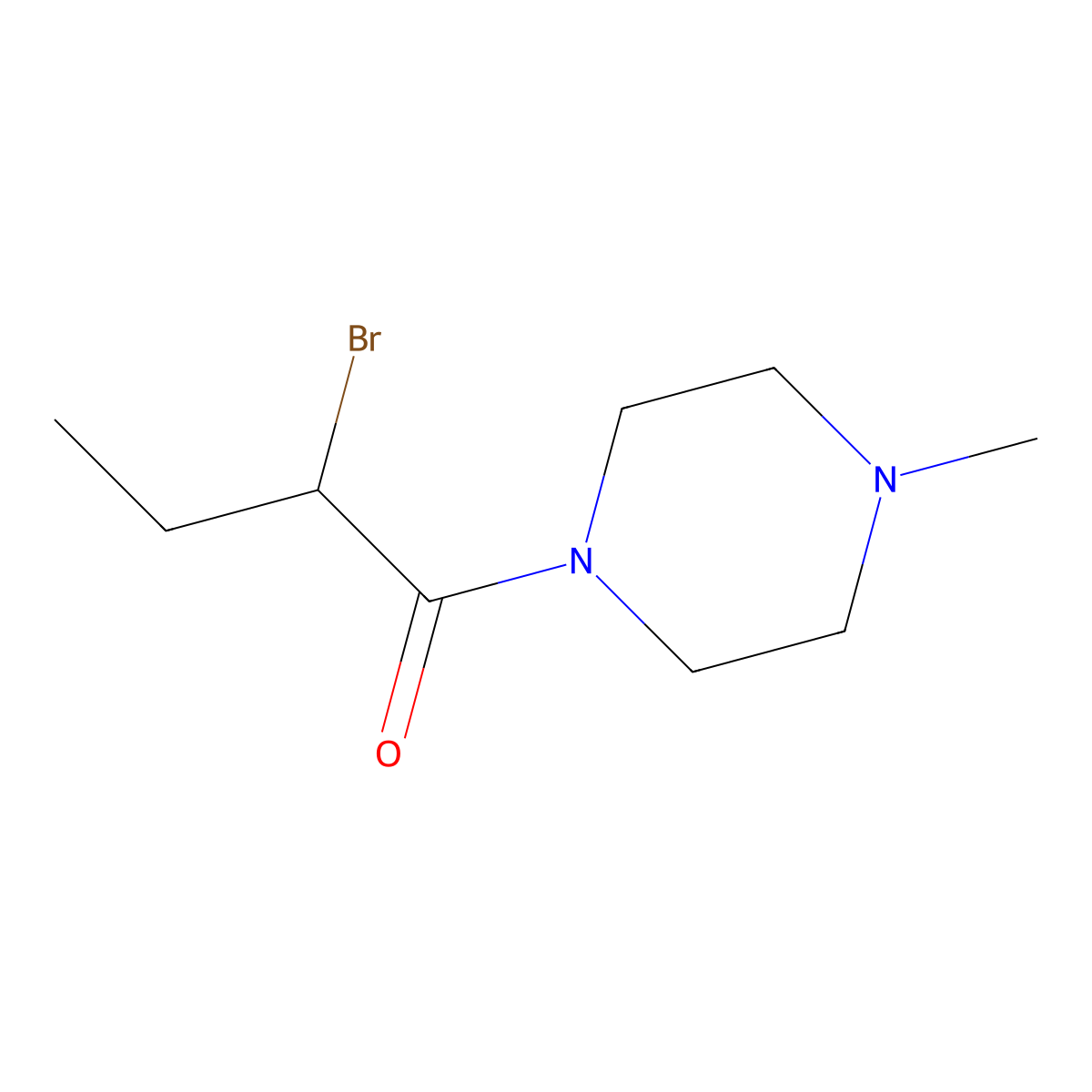 1-(2-Bromobutanoyl)-4-methylpiperazine molecular structure, CAS 1119453-01-8