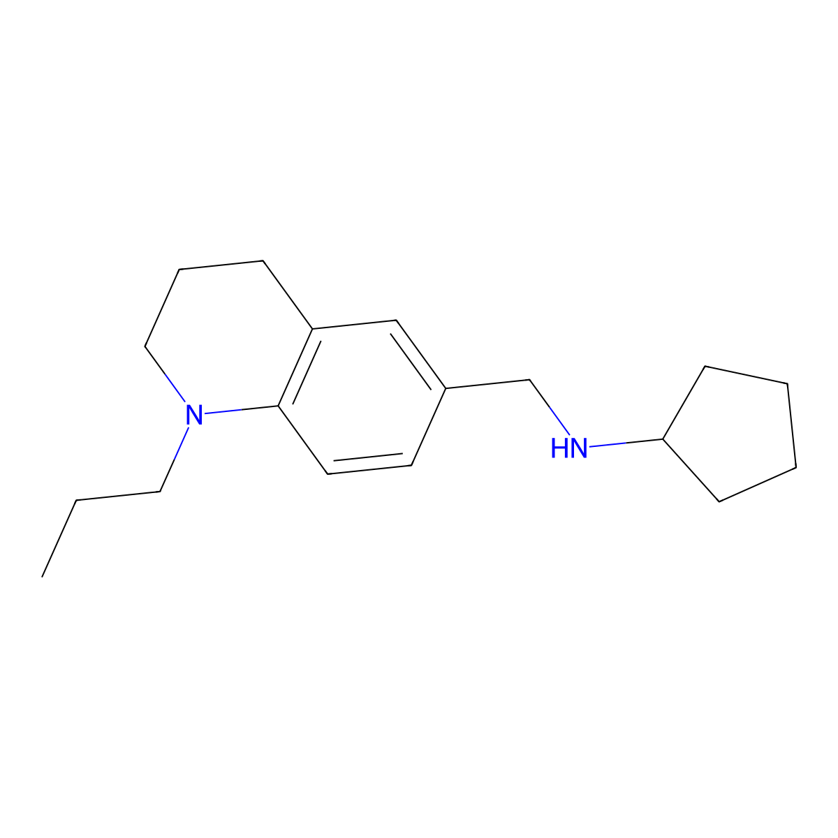 N-[(1-propyl-1,2,3,4-tetrahydroquinolin-6-yl)methyl]cyclopentanamine molecular structure, CAS 1119453-03-0