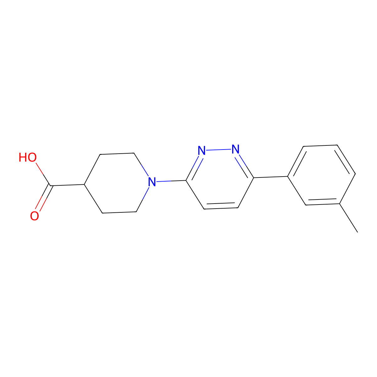 1-[6-(3-Methylphenyl)pyridazin-3-yl]piperidine-4-carboxylic acid molecular structure, CAS 1119453-12-1