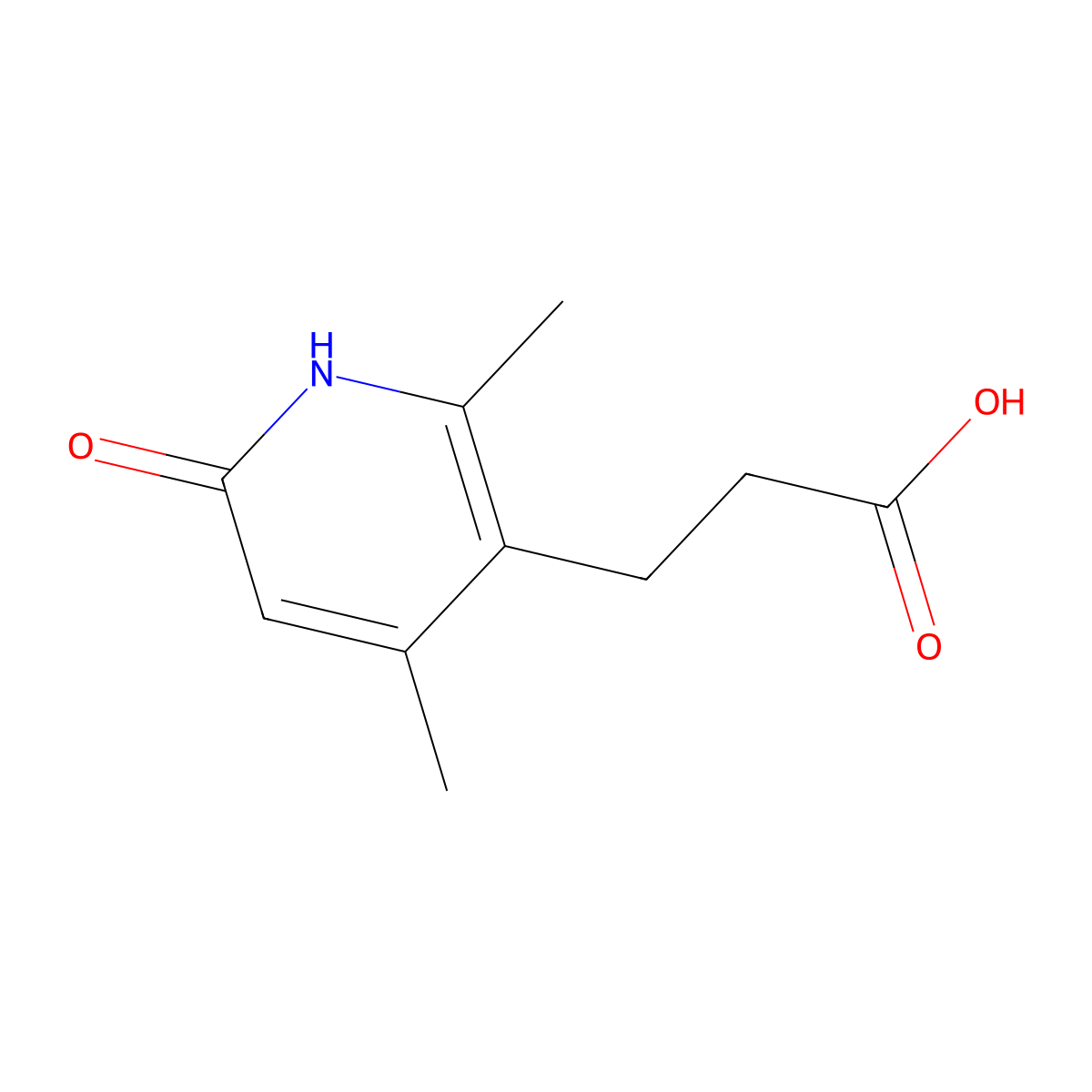 3-(2,4-Dimethyl-6-oxo-1,6-dihydropyridin-3-yl)propanoic acid molecular structure, CAS 1119453-13-2