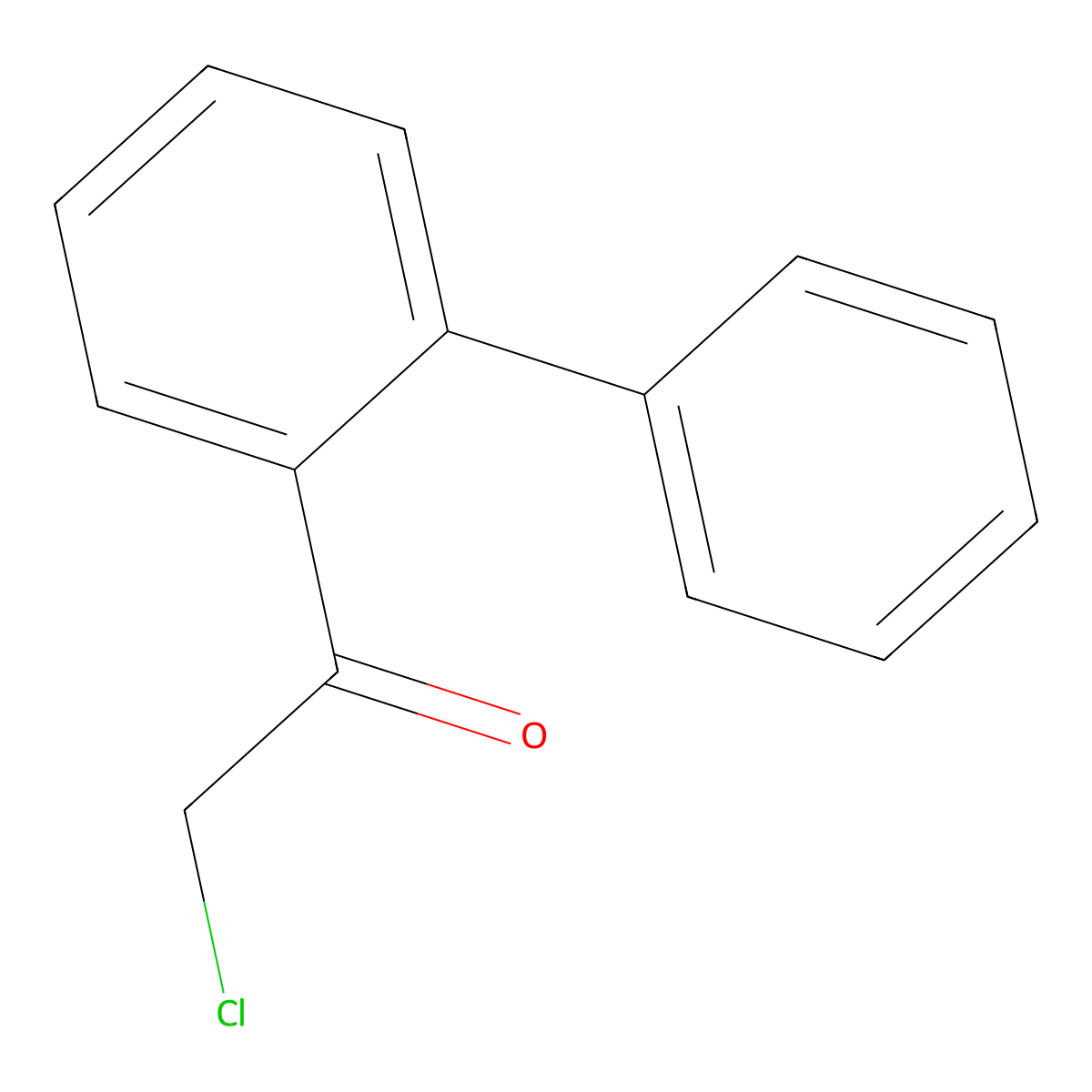 2-Chloro-1-(2-phenylphenyl)ethan-1-one molecular structure, CAS 1119454-04-4