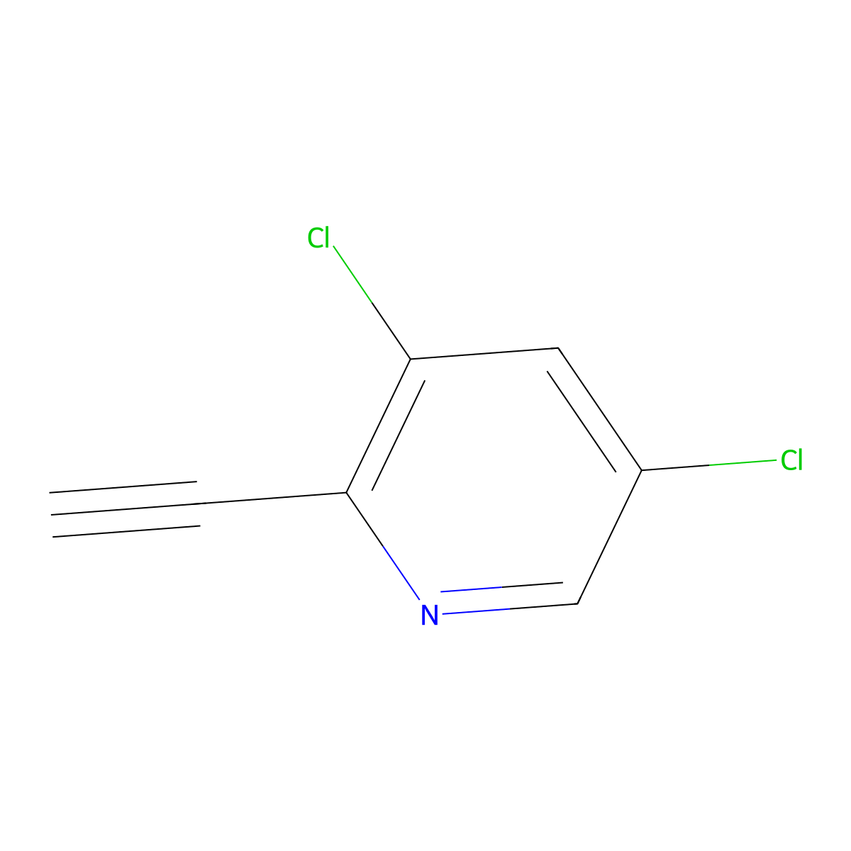 3,5-Dichloro-2-ethynylpyridine molecular structure, CAS 1119454-05-5