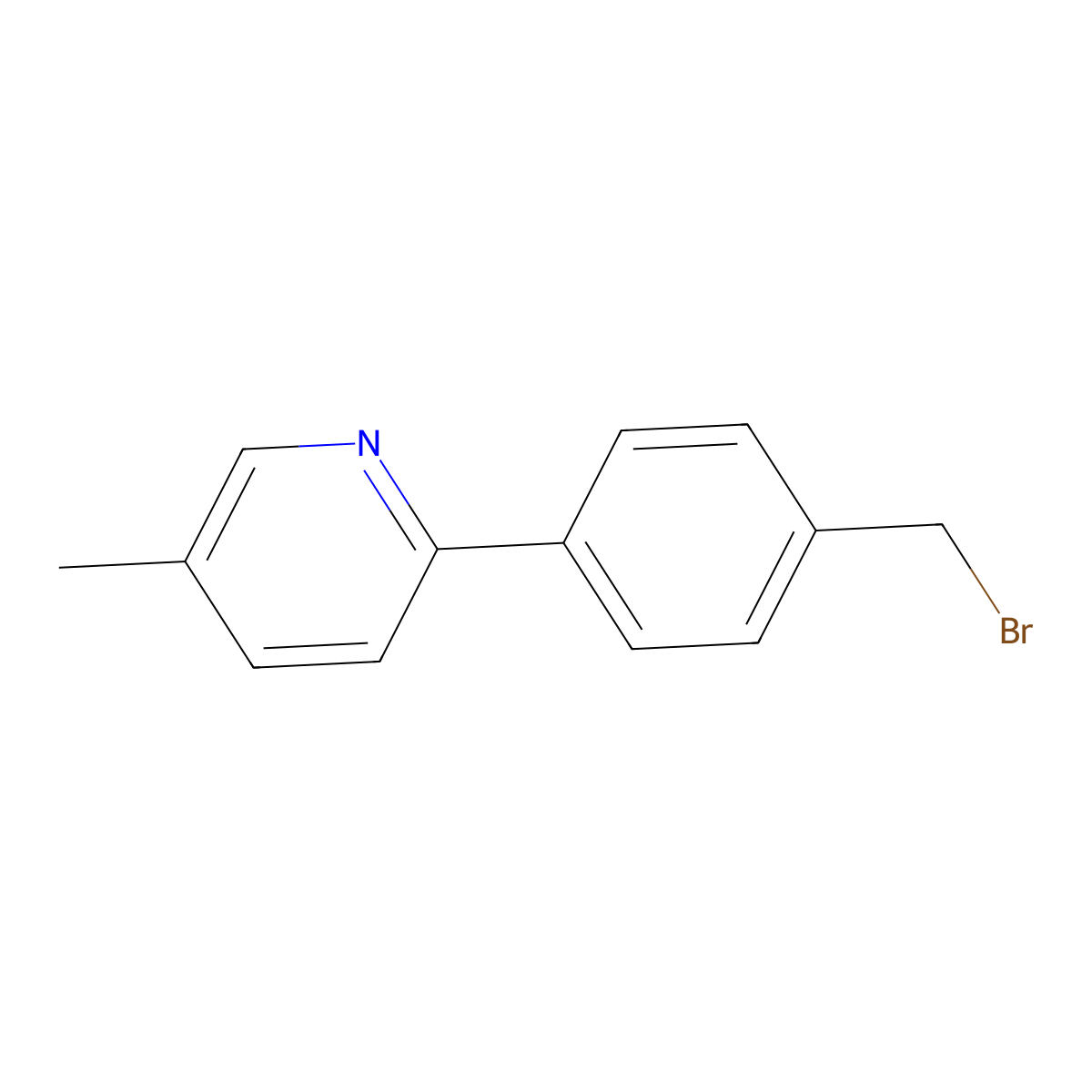 2-(4-(Bromomethyl)phenyl)-5-methylpyridine molecular structure, CAS 1119454-23-7