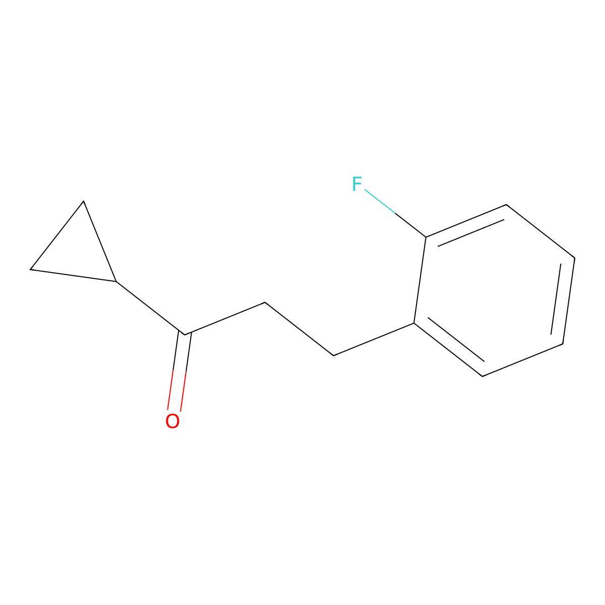 1-Cyclopropyl-3-(2-fluorophenyl)-1-propanone molecular structure, CAS 1119455-03-6