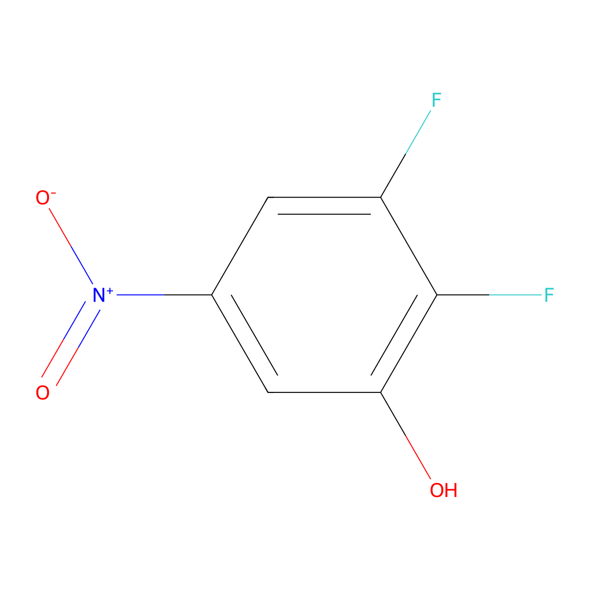2,3-Difluoro-5-nitrophenol molecular structure, CAS 1119455-04-7