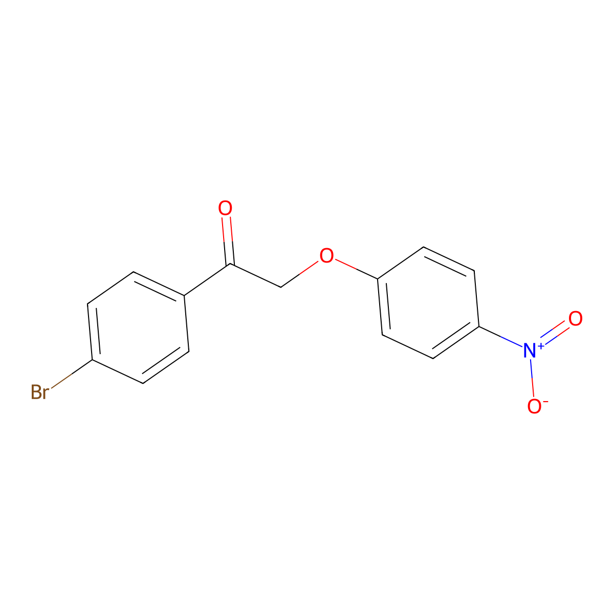 1-(4-Bromophenyl)-2-(4-nitrophenoxy)ethanone molecular structure, CAS 111946-84-0