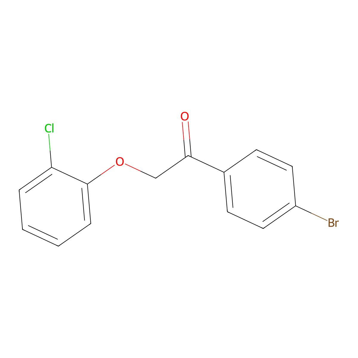 1-(4-Bromophenyl)-2-(2-chlorophenoxy)ethanone molecular structure, CAS 111946-85-1