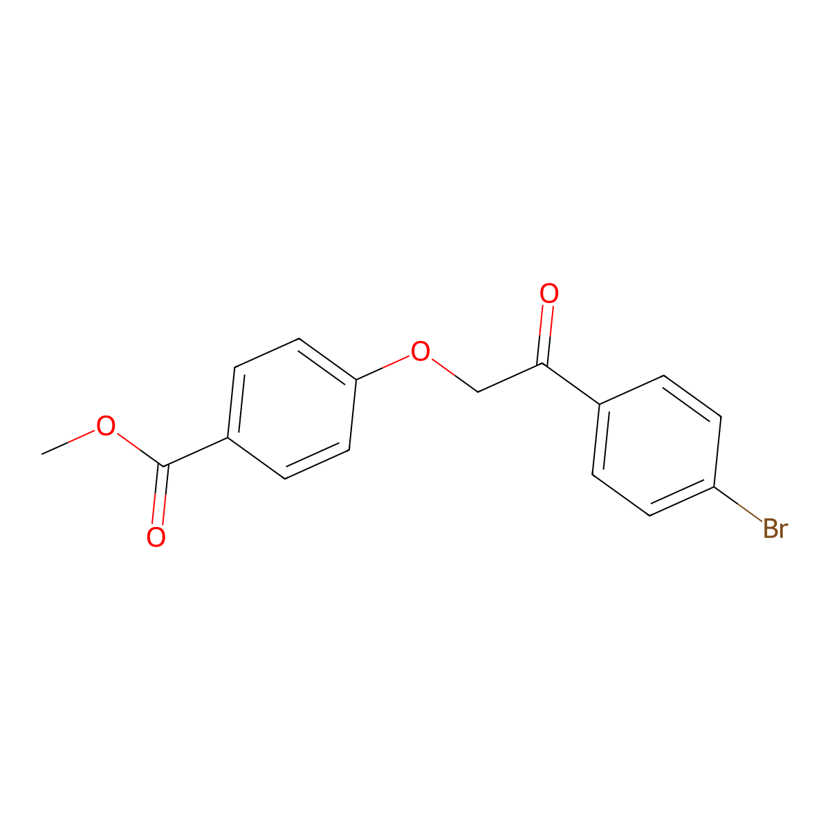 Methyl 4-[2-(4-bromophenyl)-2-oxoethoxy]benzoate molecular structure, CAS 111946-86-2