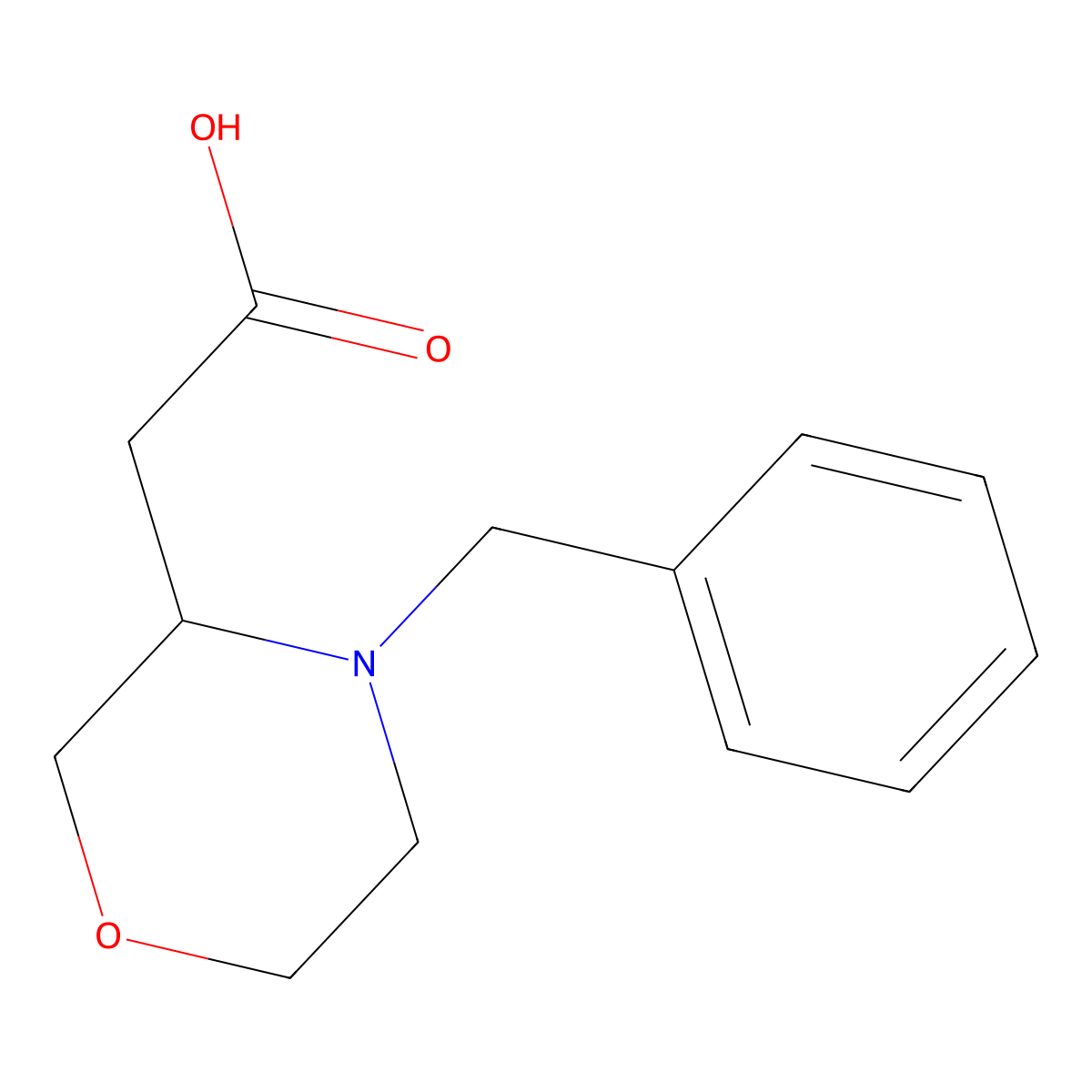 2-(4-Benzylmorpholin-3-yl)acetic acid molecular structure, CAS 111949-91-8