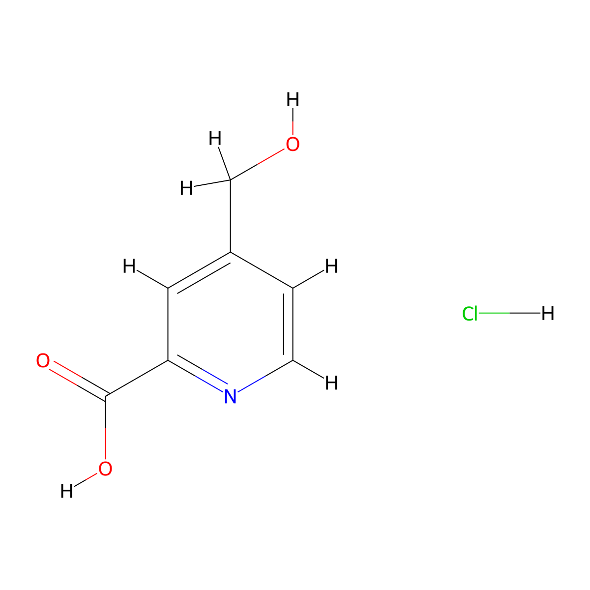 4-(Hydroxymethyl)pyridine-2-carboxylic acid hydrochloride molecular structure, CAS 1119492-93-1