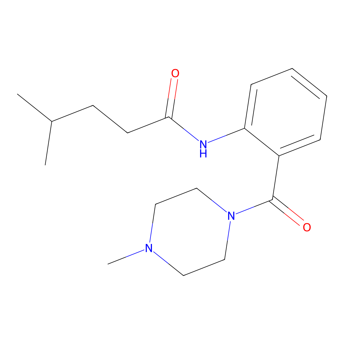4-methyl-N-{2-[(4-methylpiperazin-1-yl)carbonyl]phenyl}pentanamide molecular structure, CAS 1119495-27-0