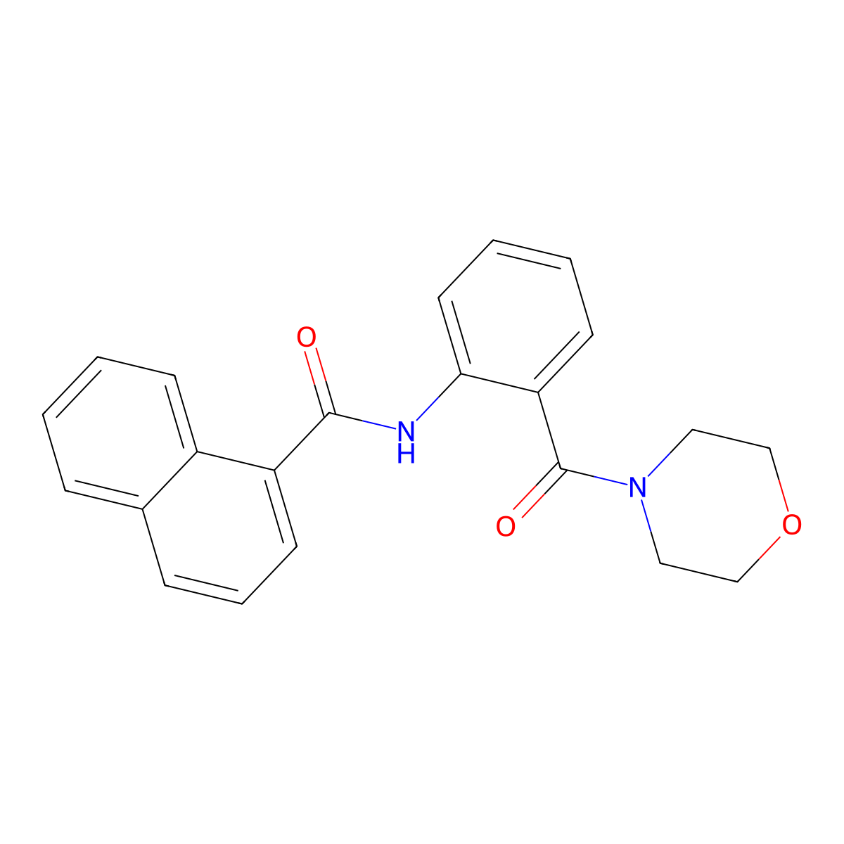 N-[2-(4-morpholinylcarbonyl)phenyl]-1-naphthamide molecular structure, CAS 1119495-43-0