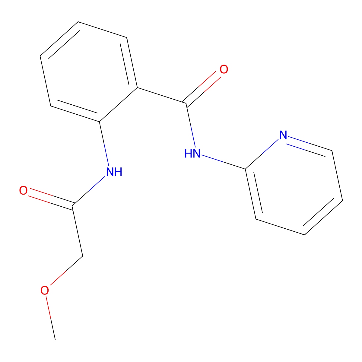 2-[(methoxyacetyl)amino]-N-(pyridin-2-yl)benzamide molecular structure, CAS 1119495-71-4