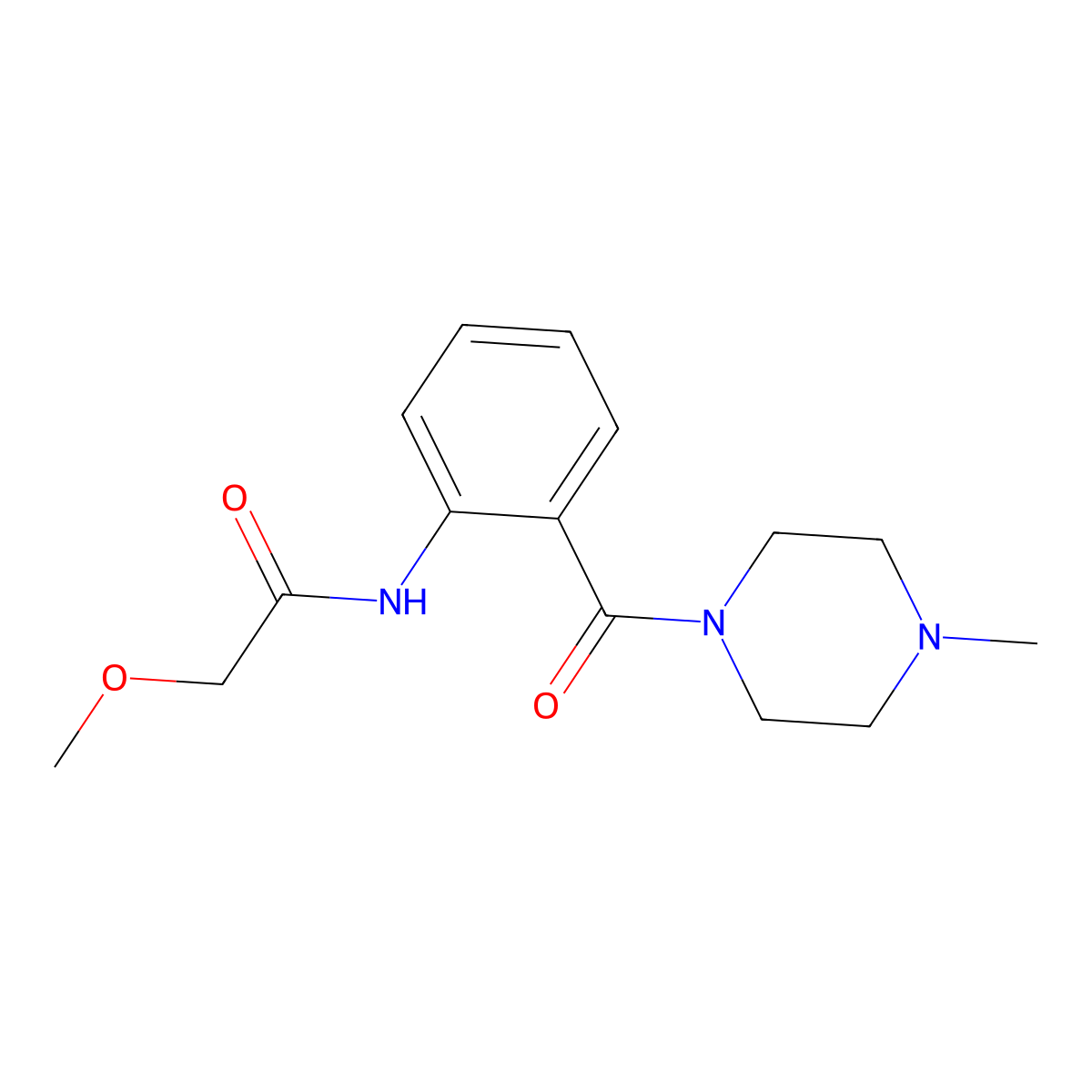 2-methoxy-N-{2-[(4-methyl-1-piperazinyl)carbonyl]phenyl}acetamide molecular structure, CAS 1119495-72-5