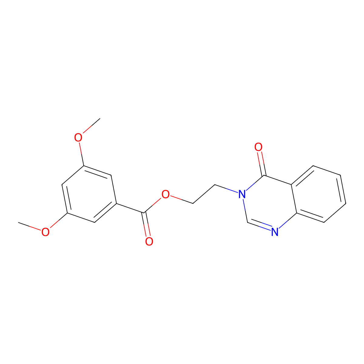 2-(4-oxo-3(4H)-quinazolinyl)ethyl 3,5-dimethoxybenzoate molecular structure, CAS 1119496-11-5