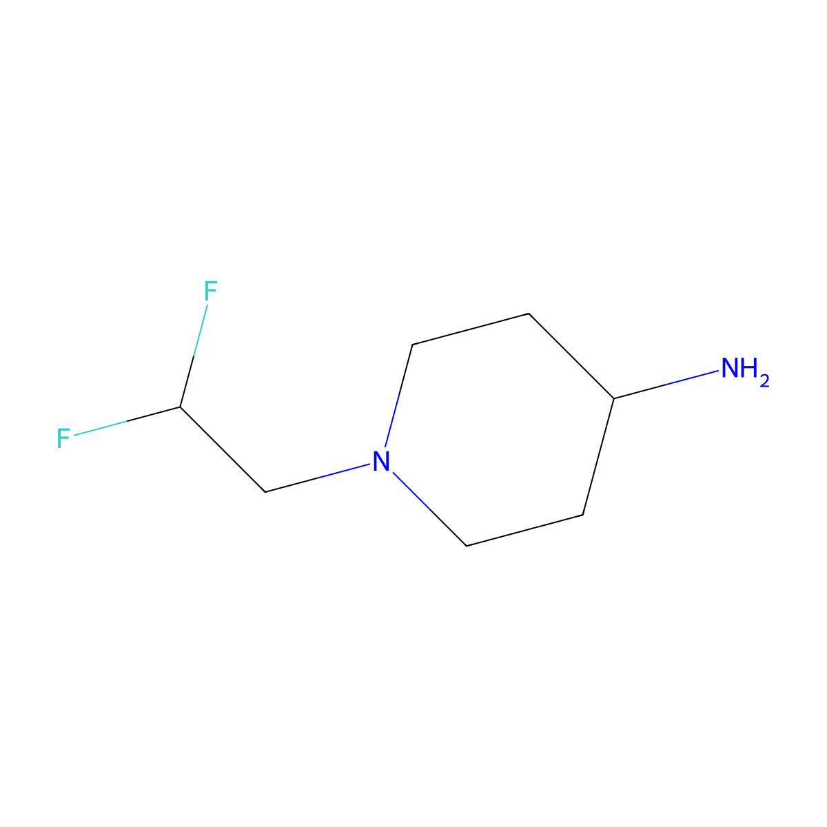 1-(2,2-Difluoroethyl)-4-piperidinamine molecular structure, CAS 1119499-74-9
