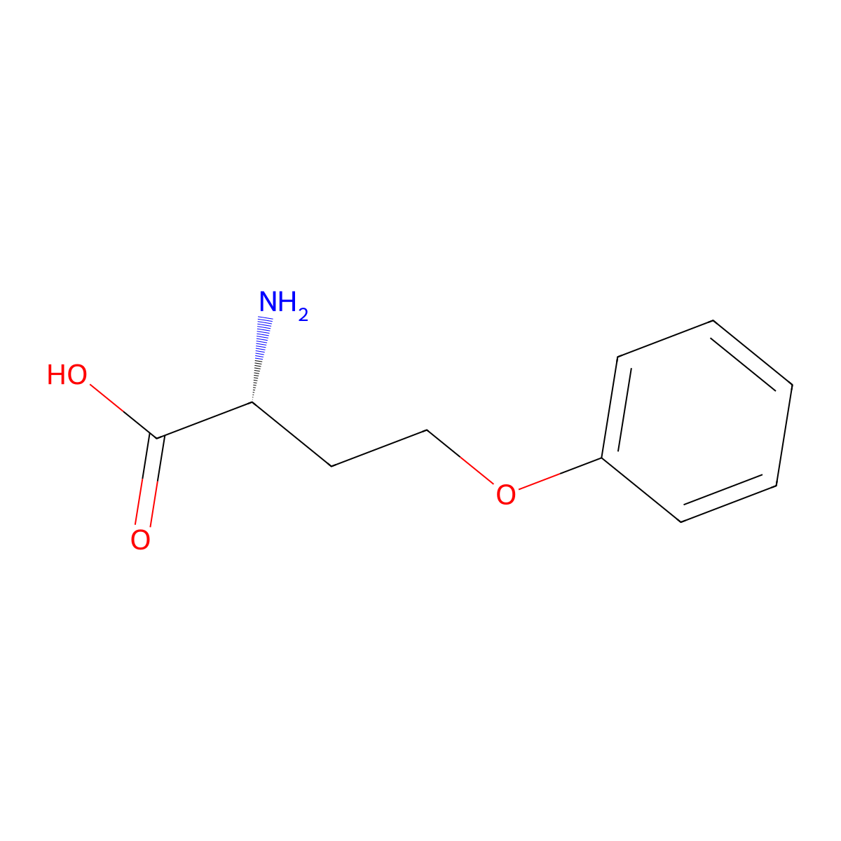 (2R)-2-Amino-4-phenoxybutanoic acid molecular structure, CAS 111950-17-5