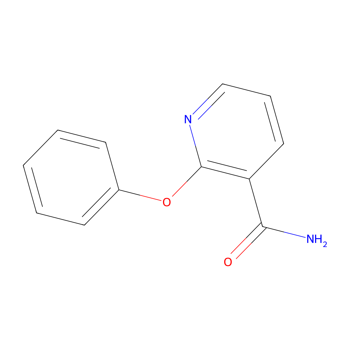 2-Phenoxynicotinamide molecular structure, CAS 111950-69-7