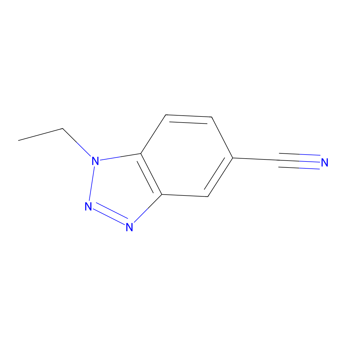 1-Ethyl-1,2,3-benzotriazole-5-carbonitrile molecular structure, CAS 1119505-52-0