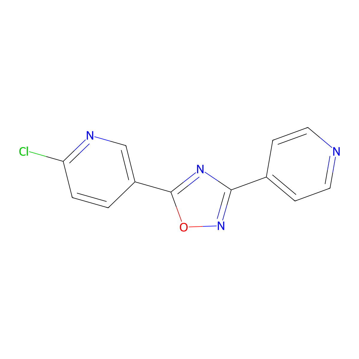 2-Chloro-5-(3-pyridin-4-yl-[1,2,4]oxadiazol-5-yl)-pyridine molecular structure, CAS 1119506-01-2