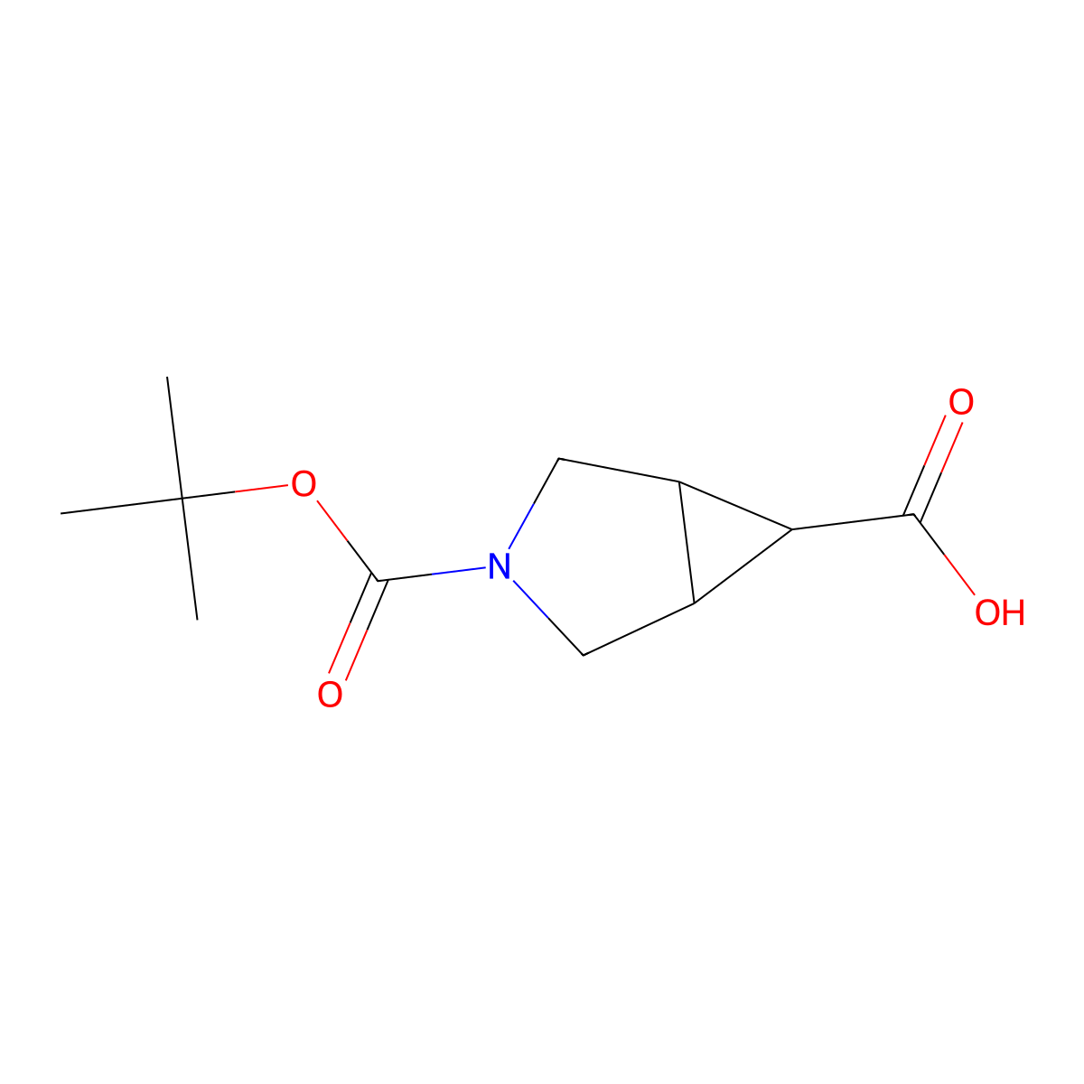 3-((Tert-butoxy)carbonyl)-3-azabicyclo(3.1.0)hexane-6-carboxylic acid molecular structure, CAS 1119512-39-8